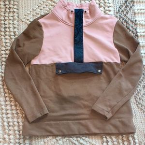 LL Bean Signature Anorak Color Block pullover sweatshirt medium
